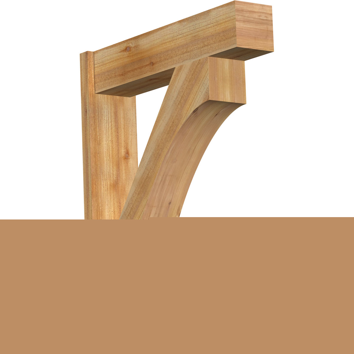 Ekena Millwork Imperial Block Rough Sawn Outlooker, Western Red Cedar, 8"W x 34"D x 42"H OUT08X34X42IMP05RWR - alternate 1
